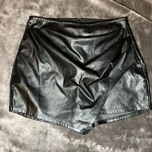 Windsor Faux Leather Black Mini Skirt